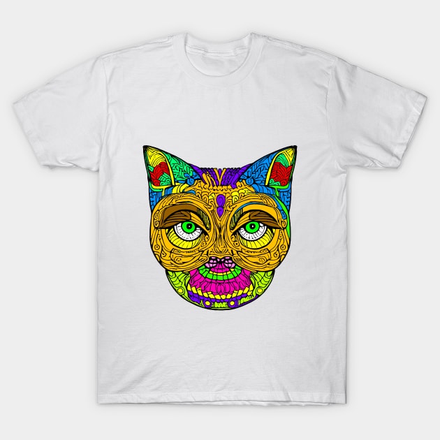 Cat abstract colorful art T-Shirt by Upper East Side